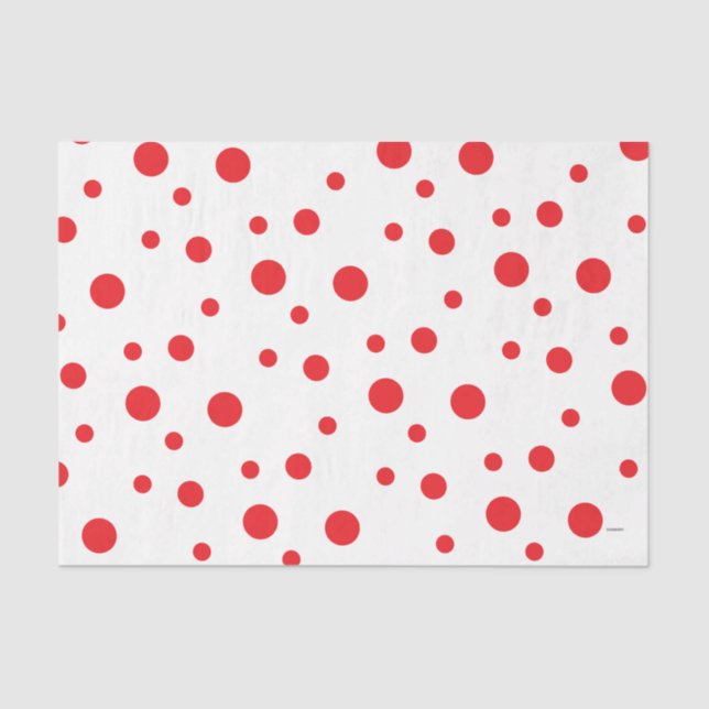 HAMbyWG Red Crazy Polka Dots Seidenpapier (Vorderseite)