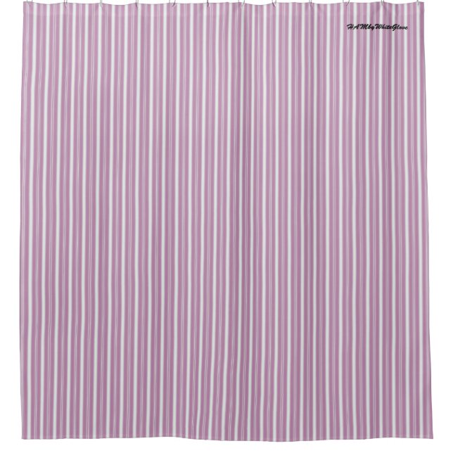 HAMbyWG - Rideau de douche - Bande rose (Devant)