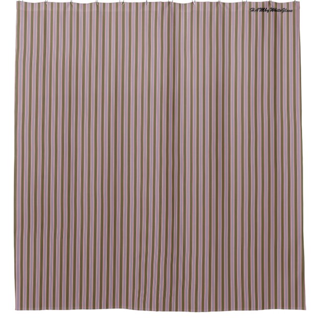 HAMbyWG - Rideau de douche - Déco Olive Mauve (Devant)