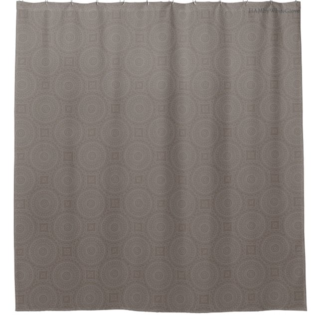 HAMbyWG - Rideau de douche - Khaki Bohemian (Devant)