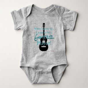 HAMbyWG - Romper, T-Shirt, Snap T - Gitarren-Thema Baby Strampler