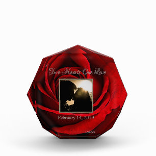 HAMbyWG Rote Rose Akryllischer Foto Block
