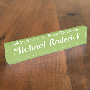 HAMbyWG - Schreibtisch Name Plate - Golf Green Namensplakette