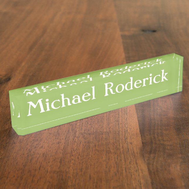 HAMbyWG - Schreibtisch Name Plate - Golf Green Namensplakette (Seite)
