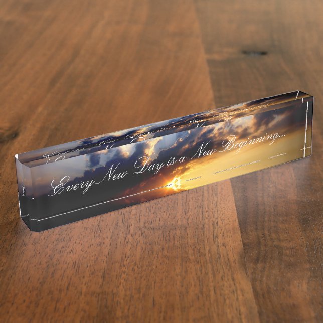 HAMbyWG Schreibtisch Name Plate - Neuer Anfang Namensplakette (Seite)