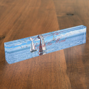 HAMbyWG Schreibtisch Name Plate - Segeln Namensplakette