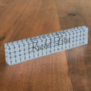 HAMbyWG - Schreibtisch Namensschild - Art Deco Glo Namensplakette