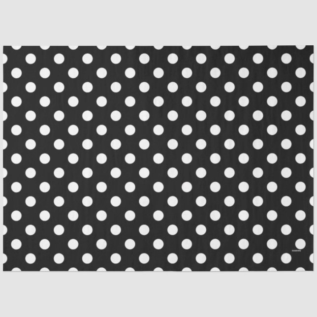 HAMbyWG Schwarz mit beliebigen Farbe Polka-Punkte Seidenpapier (Vorderseite)