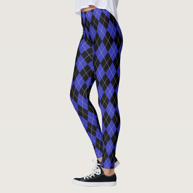 HAMbyWG Schwarze Raute mit jeder anderen Farbe Leggings (Links)