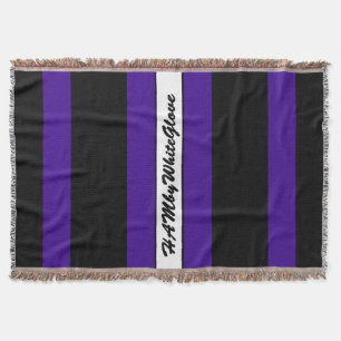 HAMbyWG - Schwarze und dynamische Lila Blanket Decke