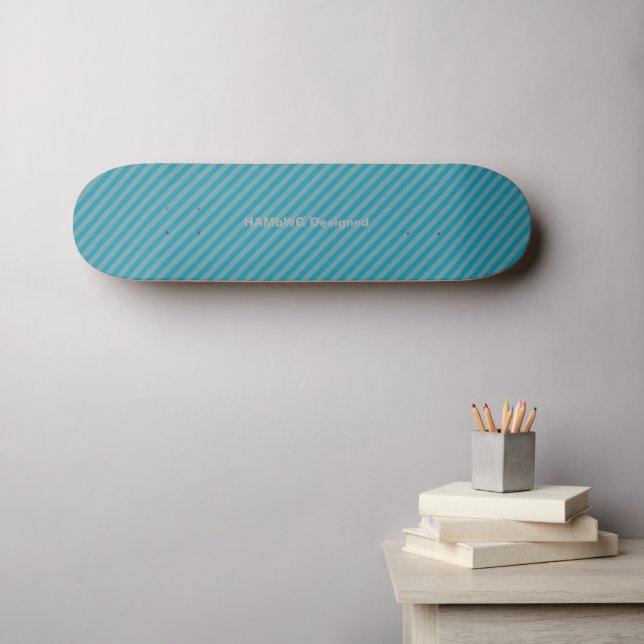 HAMbyWG - Skateboard - Aqua Streifen (Wandkunst (Horz))