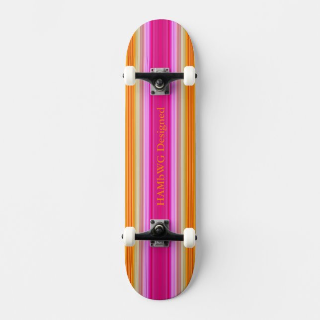 HAMbyWG - Skateboard - Coucher de soleil rose (Recto)