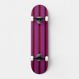 HAMbyWG - Skateboard - Himbeergewebter Streifen