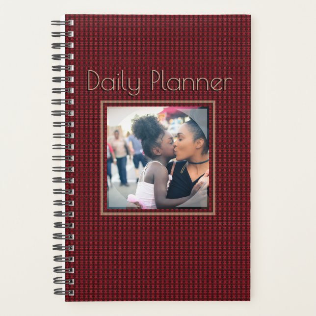 HAMbyWG - Small Daily Planner - Red Pattern Planer (Vorderseite)