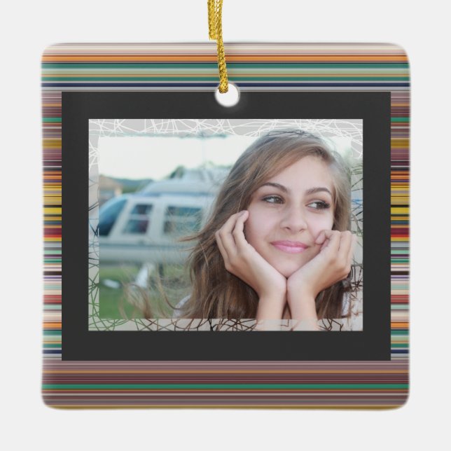 HAMbyWG Square Ornament - Linien der Farbe (Vorderseite)