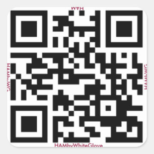 HAMbyWG - Stickers - QR Code avec nom B/W