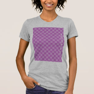 HAMbyWG - T-shirt femme - Lilac Checker