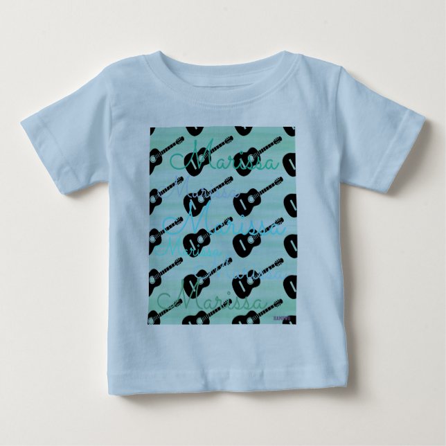 HAMbyWG - T-shirt guitare avec votre nom (Devant)
