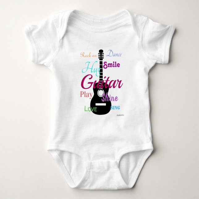 HAMbyWG - T Shirt - Mehrfarbige Gitarre (Vorderseite)