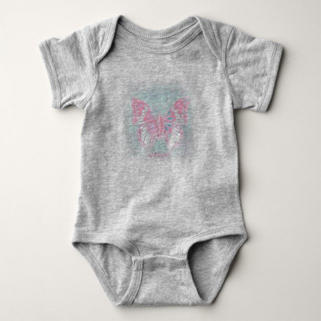 HAMbyWG - T - Shirt - Rosa Schmetterling (Vorderseite)