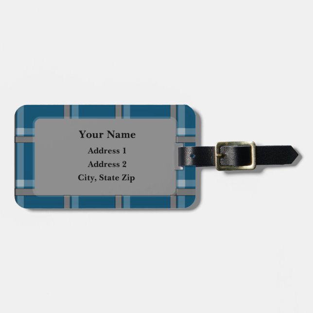 HAMbyWG Tartan Print Luggage oder Gepäckanhänger (Vorderseite horizontal)