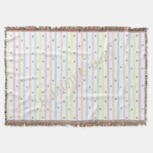 HAMbyWG - Throw Blanket - Pastel Lines & Herz Decke