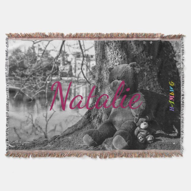 HAMbyWG - Throw Blanket - Teddy Bears mit Ihrem Na Decke (Vorderseite)