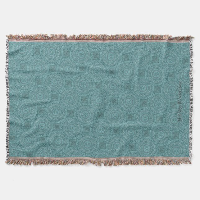 HAMbyWG - Throw Blanket - Türkis Mandala Decke (Vorderseite)