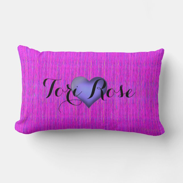 HAMbyWG - Throw Kissen - rosa Violet w Name (Vorderseite)