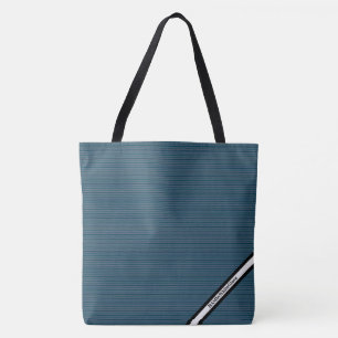 HAMbyWG - Tragetasche - Türkis Streifen mit Logo Tasche