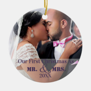 HAMbyWG - Unsere ersten Weihnachten als Mr. & Mrs. Keramik Ornament