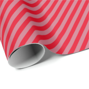 HAMbyWG Wrapping Paper - Two Tone Brite Red Stripe Geschenkpapier