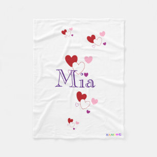 HAMbyWhiteGlove - Fleece Blanket - Herz