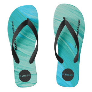 HAMbyWhiteGlove - Mens Flip-Flops - Rich Aqua Flip Flops