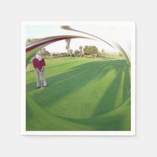 HAMbyWhiteGlove - Paper Napkin - Golfer on Green Serviette