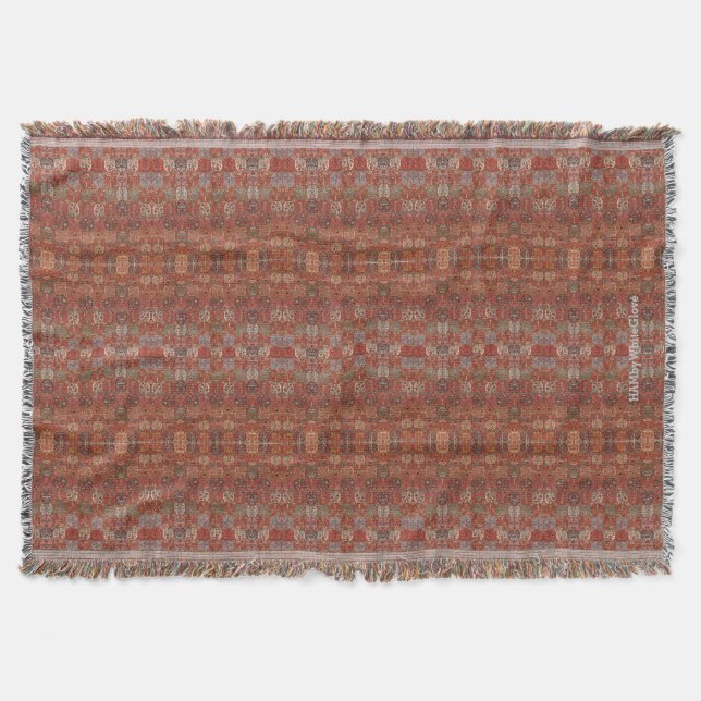 HAMbyWhiteGlove - Throw Blanket - Rost Bohemisch Decke (Vorderseite)