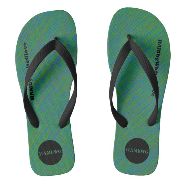 HAMbyWhiteGlove - Tongs pour hommes - Vert Mix (Semelle)