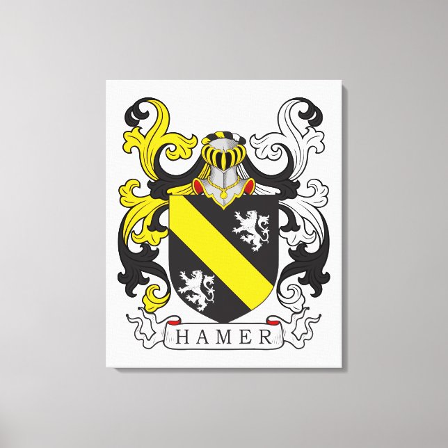 Hamer Familienwappen Leinwanddruck (Vorderseite)