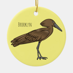 Hamerkop Vogel Cartoon Illustration Keramik Ornament