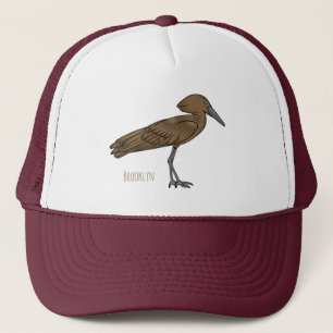 Hamerkop Vogel Cartoon Illustration Truckerkappe