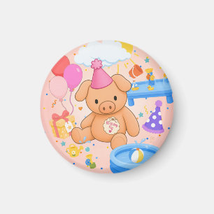 Hamhocks Pink Splashtastic! Geschichtenbuch Magnet