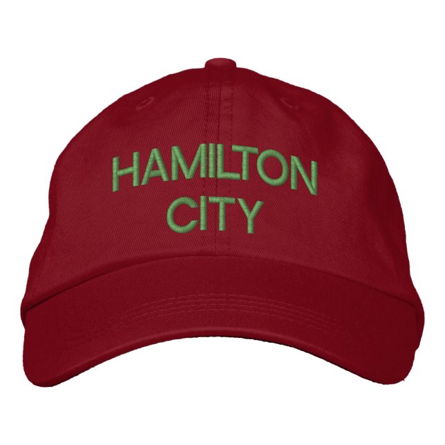 Hamilton City Cap Bestickte Baseballkappe (Vorderseite)