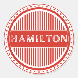 Hamilton City Pride Emblem – Canadian Identity Runder Aufkleber