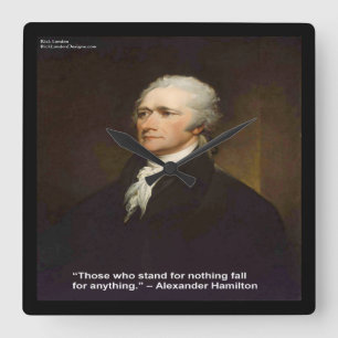 Hamilton "Fall für alles" Zitat Wall Clock Quadratische Wanduhr