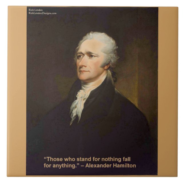 Hamilton fällt für jedes Zitat Geschenk Fliese (Vorderseite)