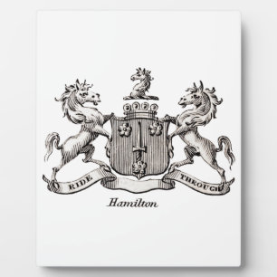 HAMILTON FAMILIENWAPPEN FOTOPLATTE