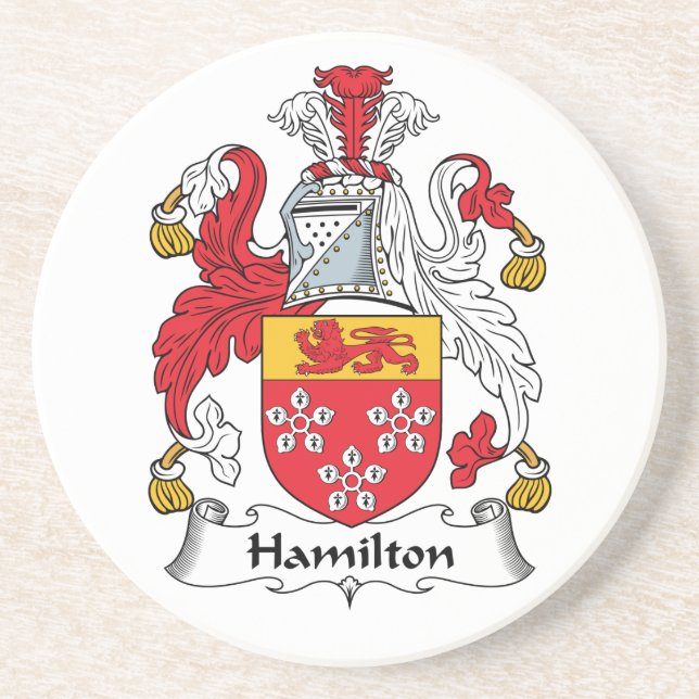 Hamilton-Familienwappen Getränkeuntersetzer (Vorne)