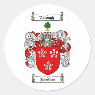 HAMILTON-FAMILIENWAPPEN - HAMILTON-WAPPEN RUNDER AUFKLEBER