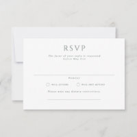Hamilton Formal Landscape Wedding RSVP Card