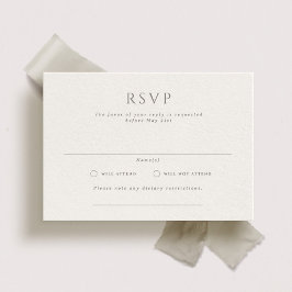Hamilton Formal Landscape Wedding RSVP Card Einladung
